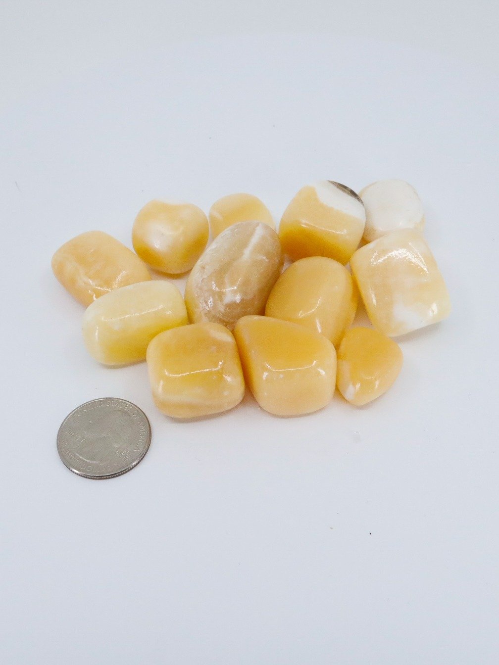 Tumbled Mango Calcite Crystal product image (3)
