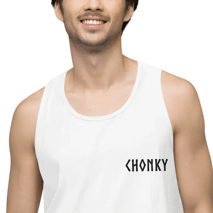 CHONKY - Tank Top Men Black Embroidery product image (1)