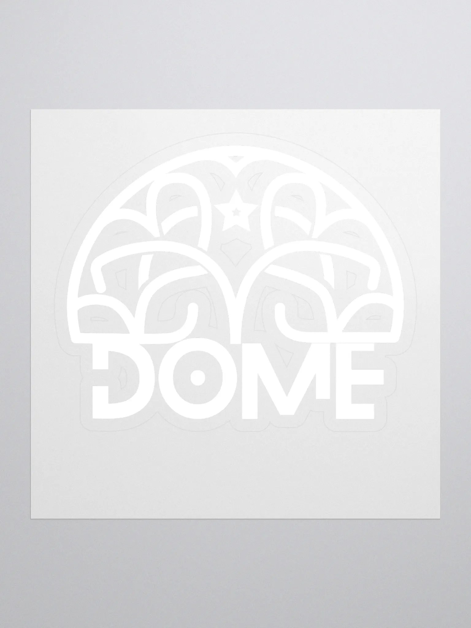 Dome White Logo Sticker product image (1)