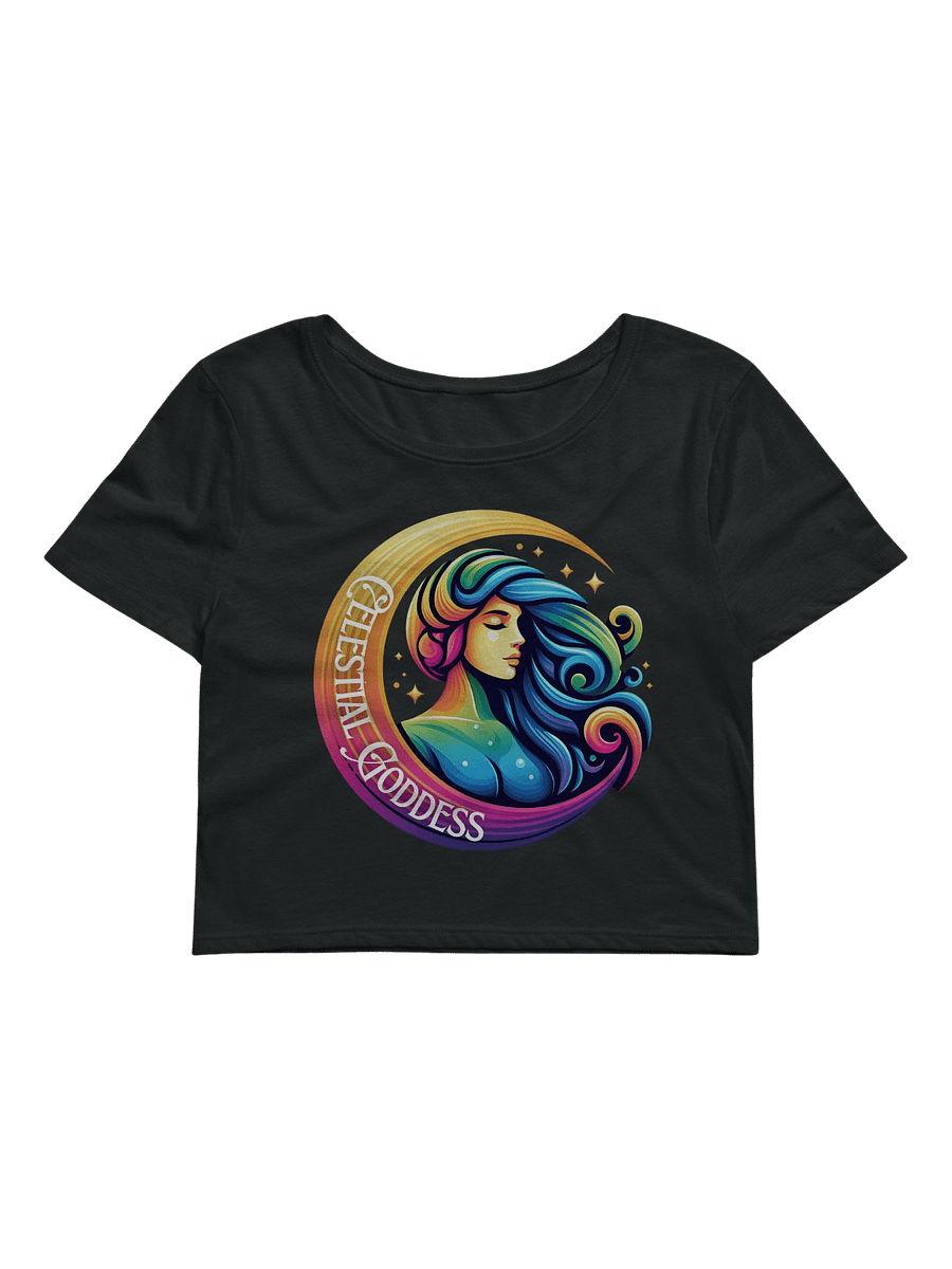 Celestial Crescent Moon Crop Tee product image (1)