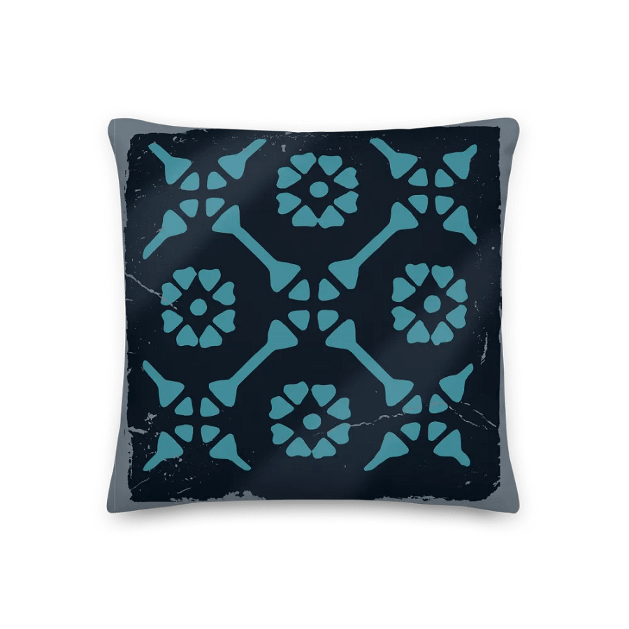 Azul Tile Board Game 18" x 18" Pillow - Blue product image (3)