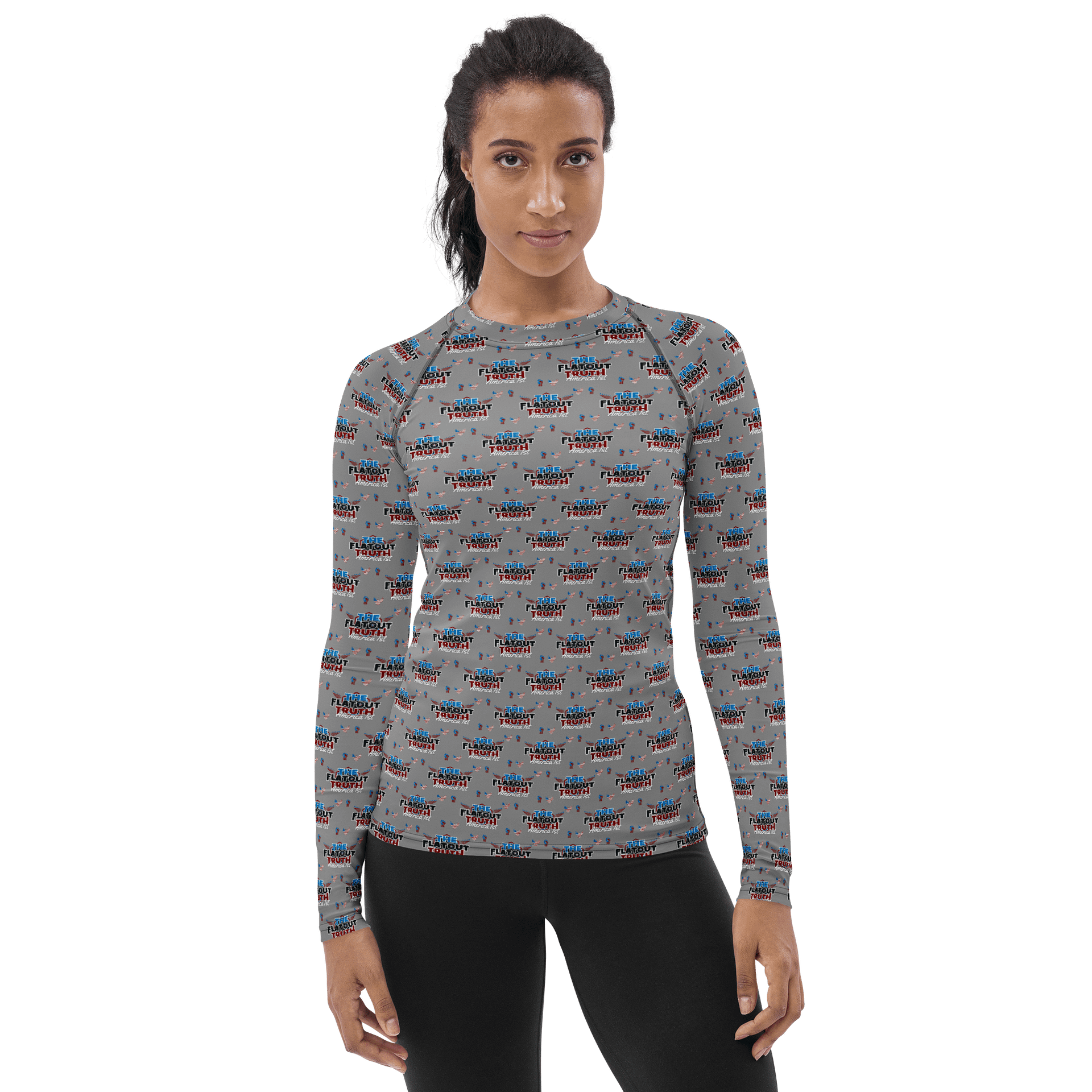 TFOT America 1st Gray Women's Rash Guard product image (3)