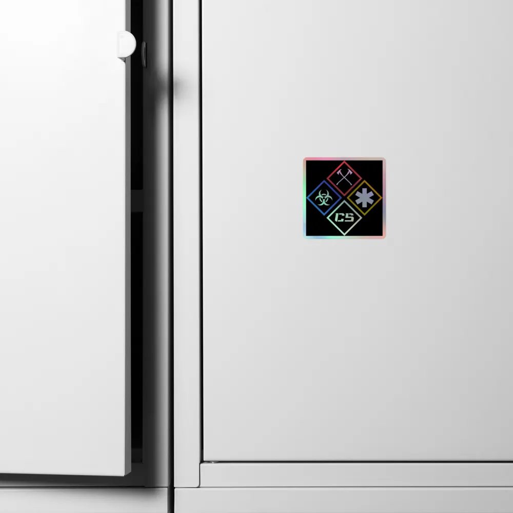 Holographic logo sticker product image (6)
