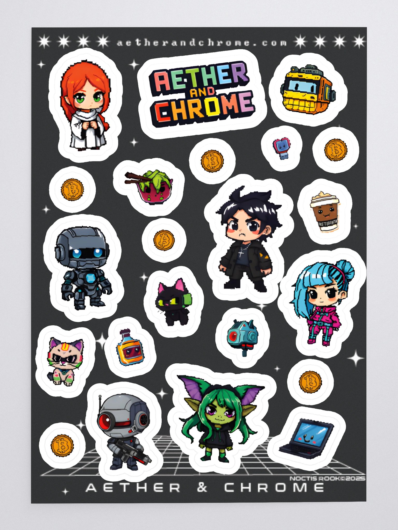 Aether & Chrome - Pixel Sticker Sheet product image (3)