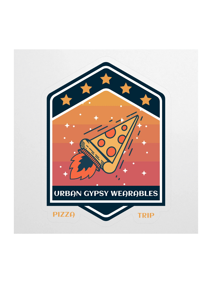 Pizza Trip Rocket Kiss Cut Stickers product image (1)