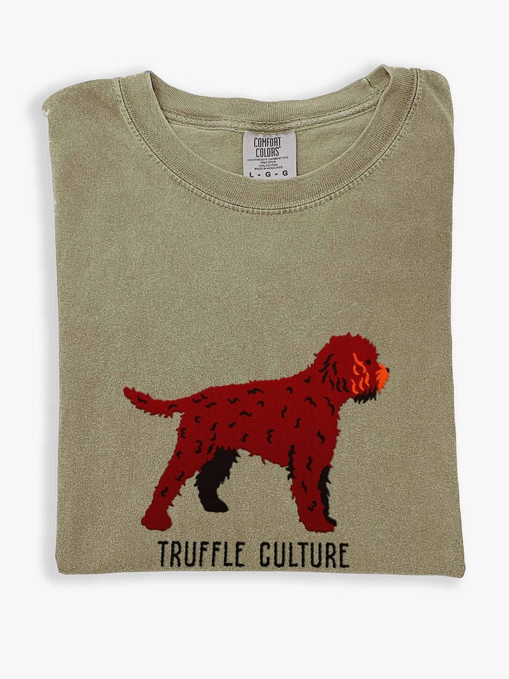 Truffle Culture T-Shirt(Embroidered) of a Lagotto Romagnolo(Liver) product image (1)