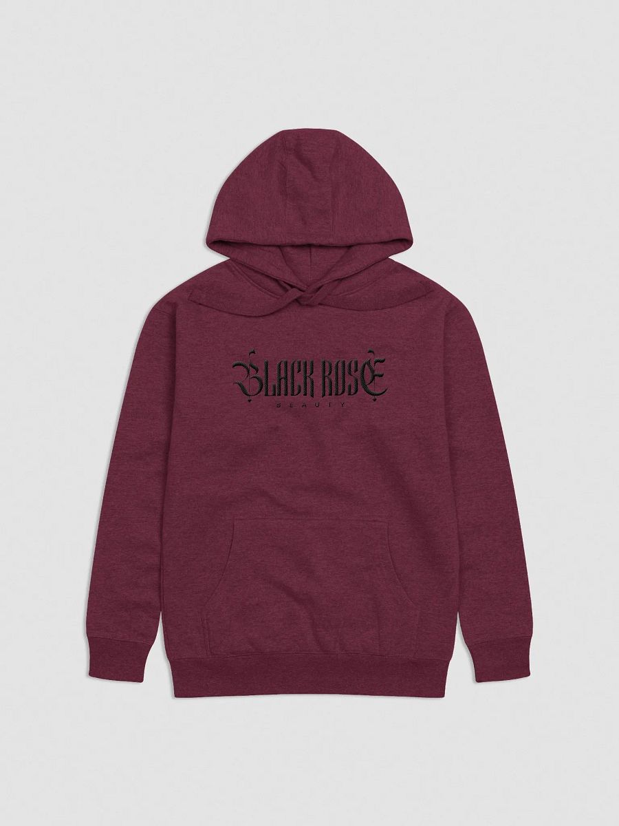 Black Rose Beauty Embroidered Hoodie "Maroon" product image (1)