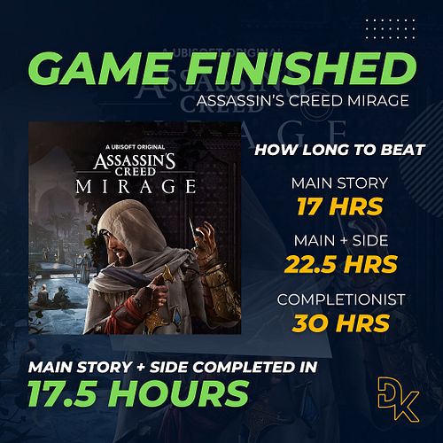 Another Journey is in the books! It’s been a long time since I played an Assassins Creed game. If Shadows is as good as Mirag...