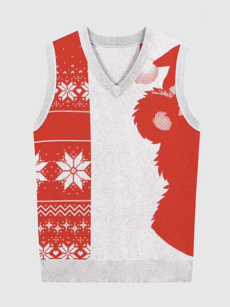 Cozy Bear Jacquard V-Neck Vest product image (5)