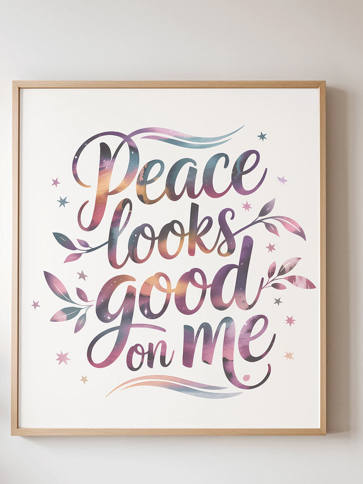 Peace Looks Good On Me, Mental Health png, Motivational Png, Positive Png, Mental Health Matter Png, Be Yourself Png, Positive Vibes Gift product image (1)