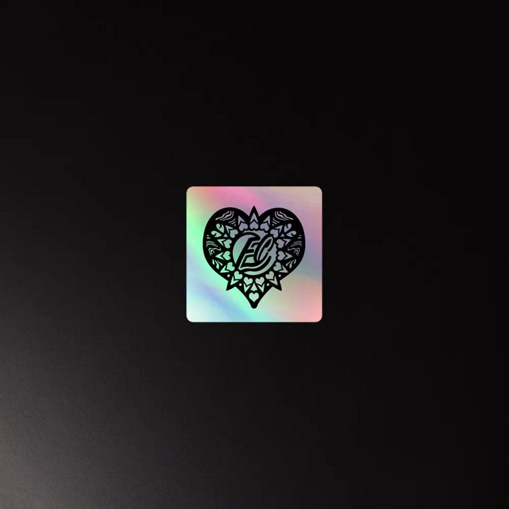 Holographic EC Heart Sticker product image (4)