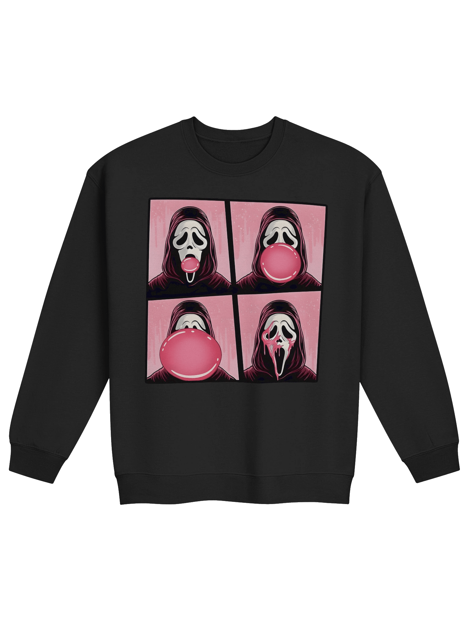 'Bubblegum Ghost Face' Crewneck Sweatshirt product image (1)