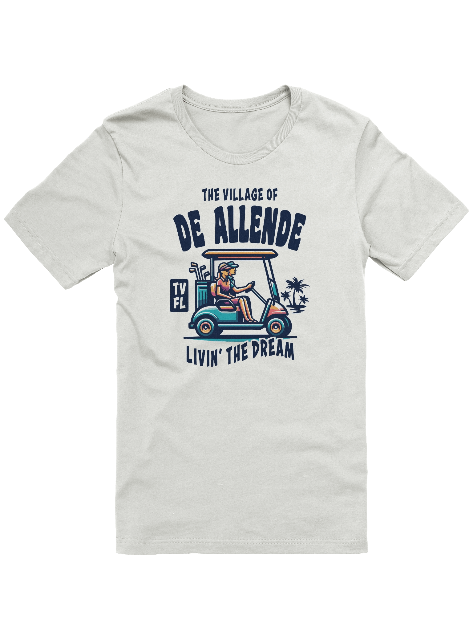 The Village of De Allende TV FL Golf Cart Design T-Shirt product image (4)