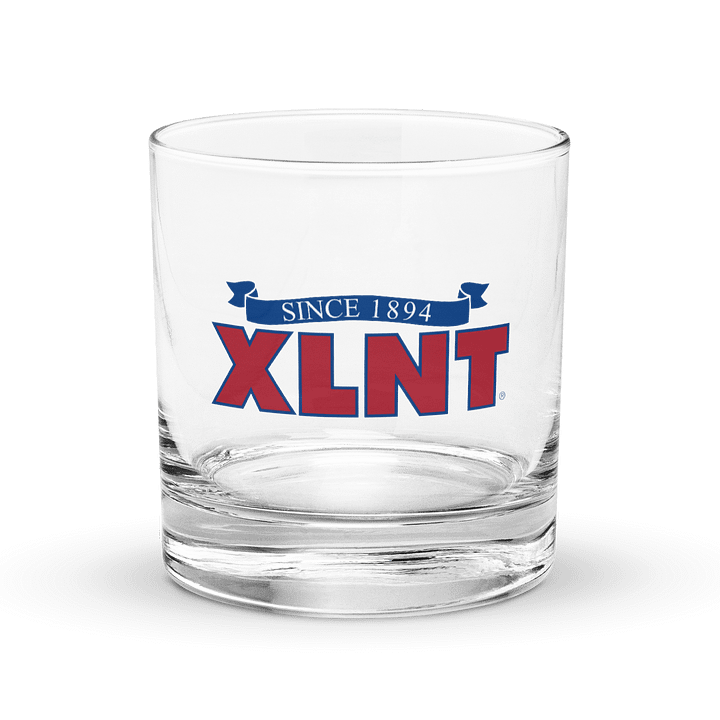 XLNT Foods Logo Rocks Glass product image (1)