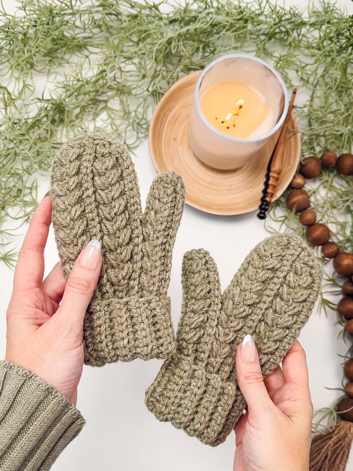 Winter Wheat Crochet Mitten Pattern (6 sizes) product image (6)