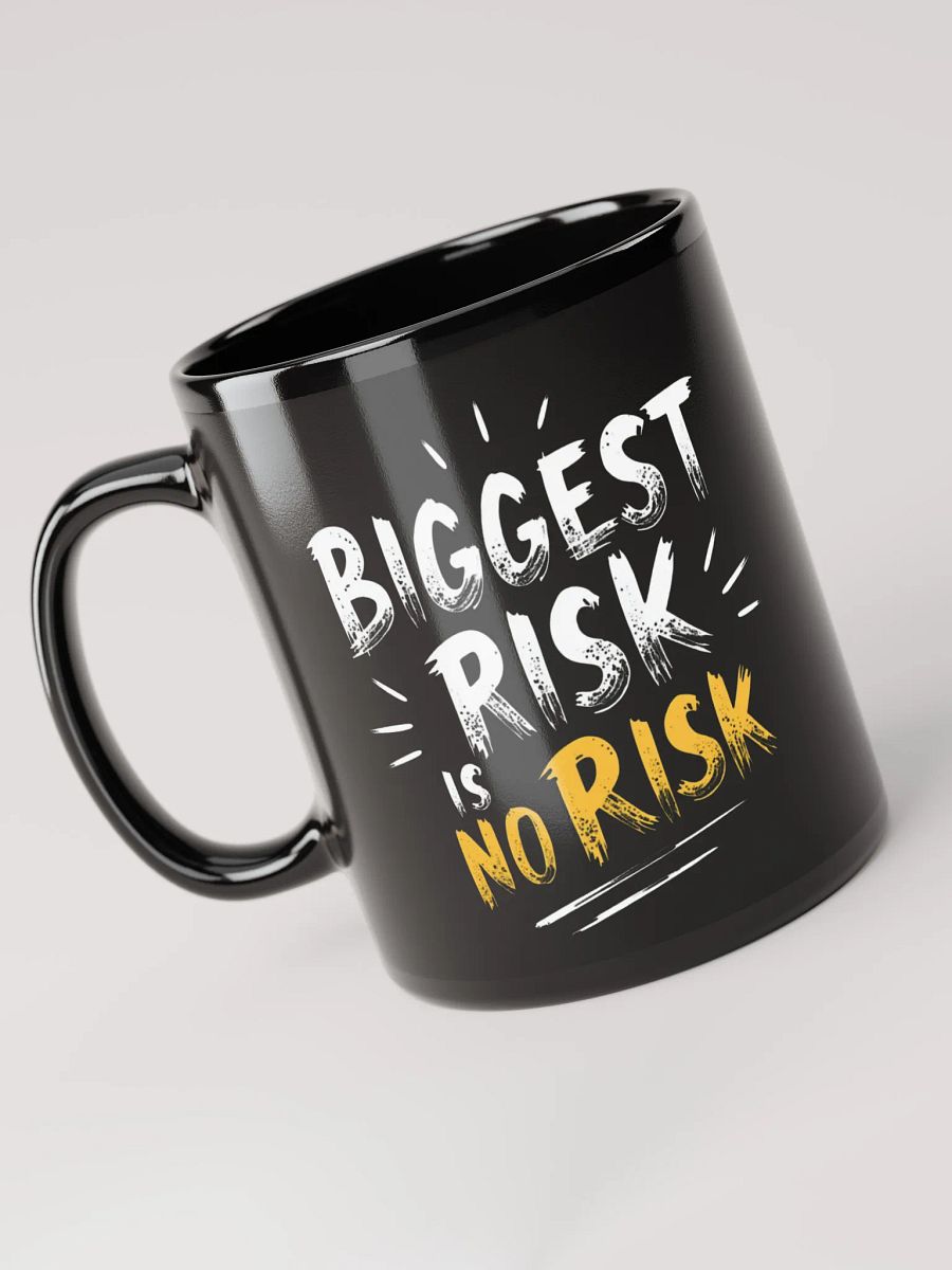 Biggest Risk Is No Risk  Inspirational Mug – Ignite Your Inner Mark Zuckerberg Boldness & Transform Your Life! product image (3)