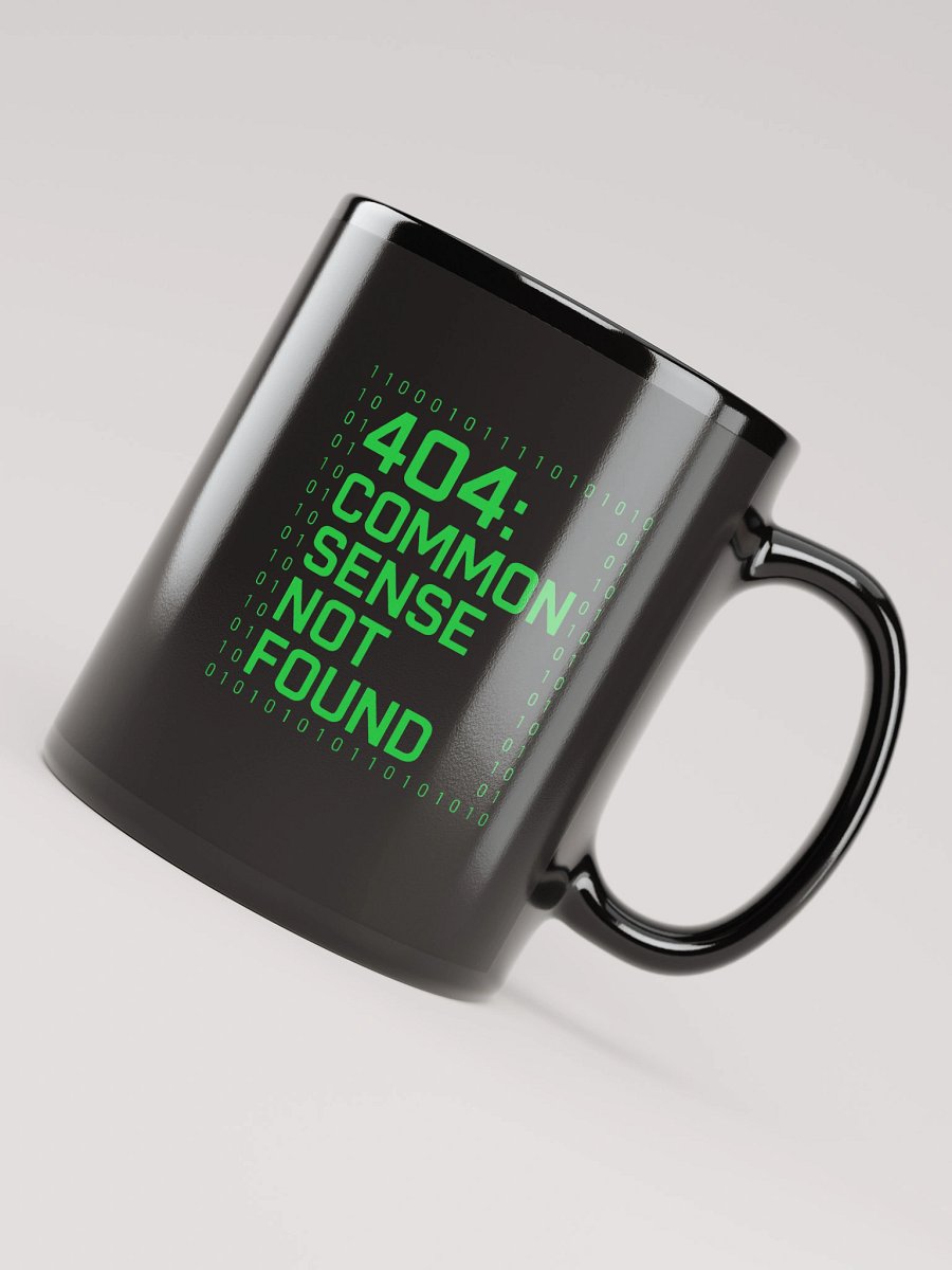 Funny 404 Error Black Mug | Coder Gift & Tech Humor Cup product image (4)