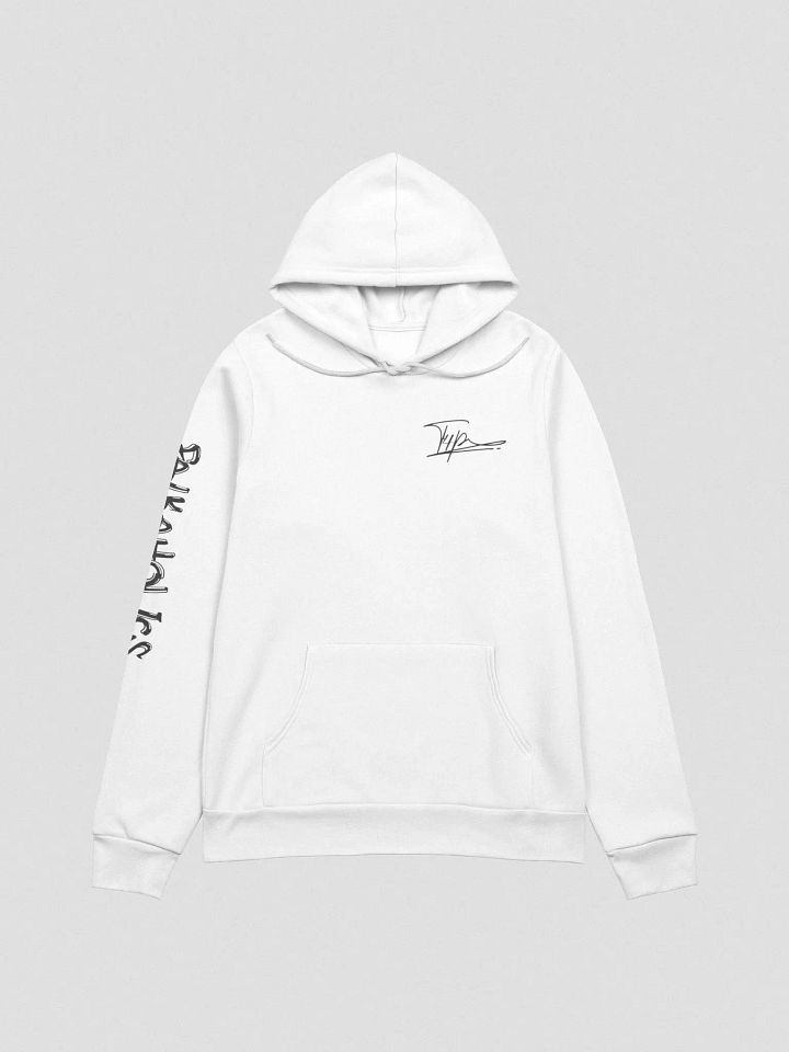 T4P Hoodie, White/Black (Bella+Canvas Supersoft) product image (1)