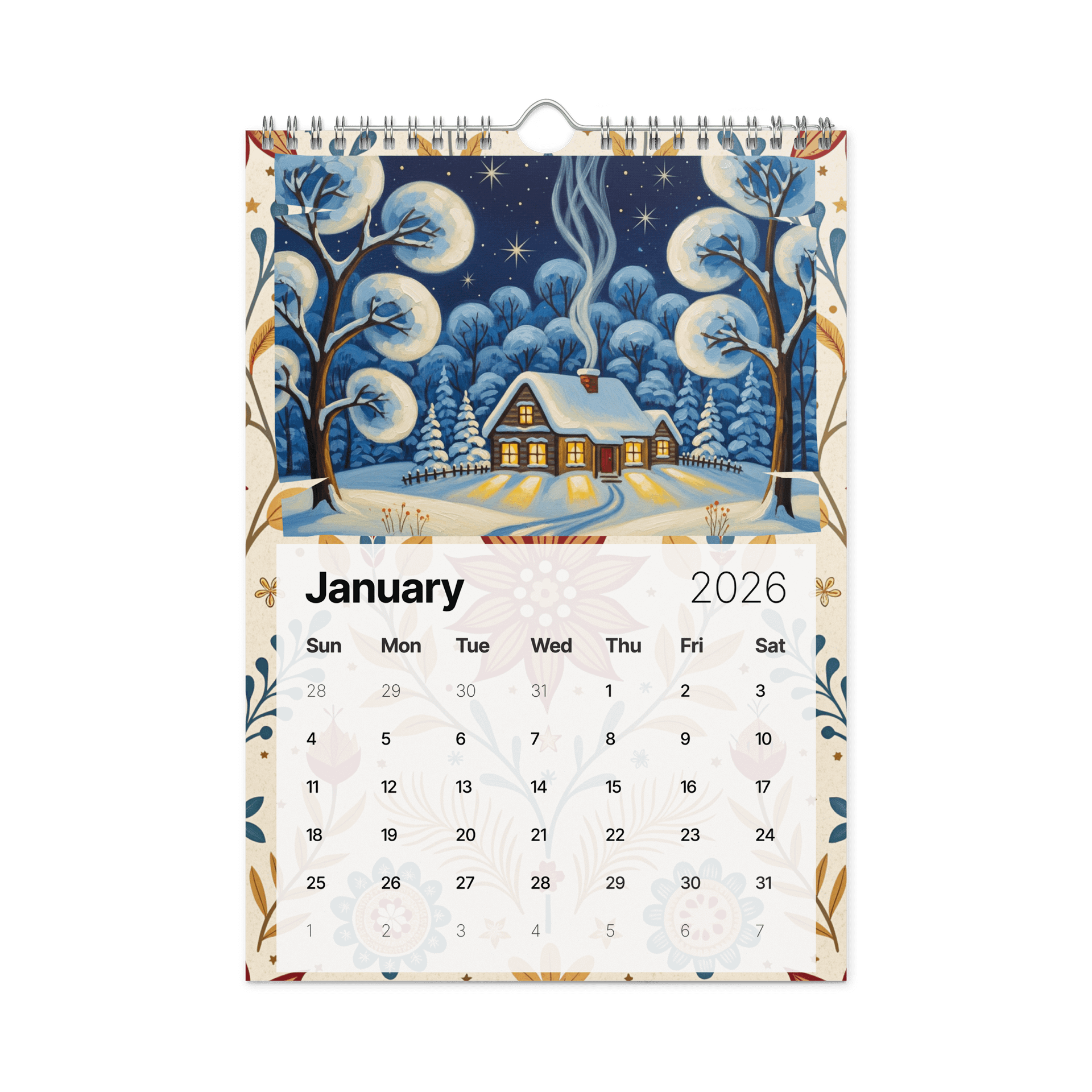 Folk Art Wall Calendar 2026 – A Year of Colorful Tradition and Timeless Charm product image (6)