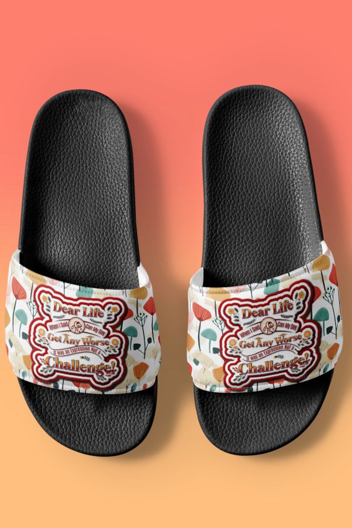 Funny Life Quote All Over Print Slides product image (1)