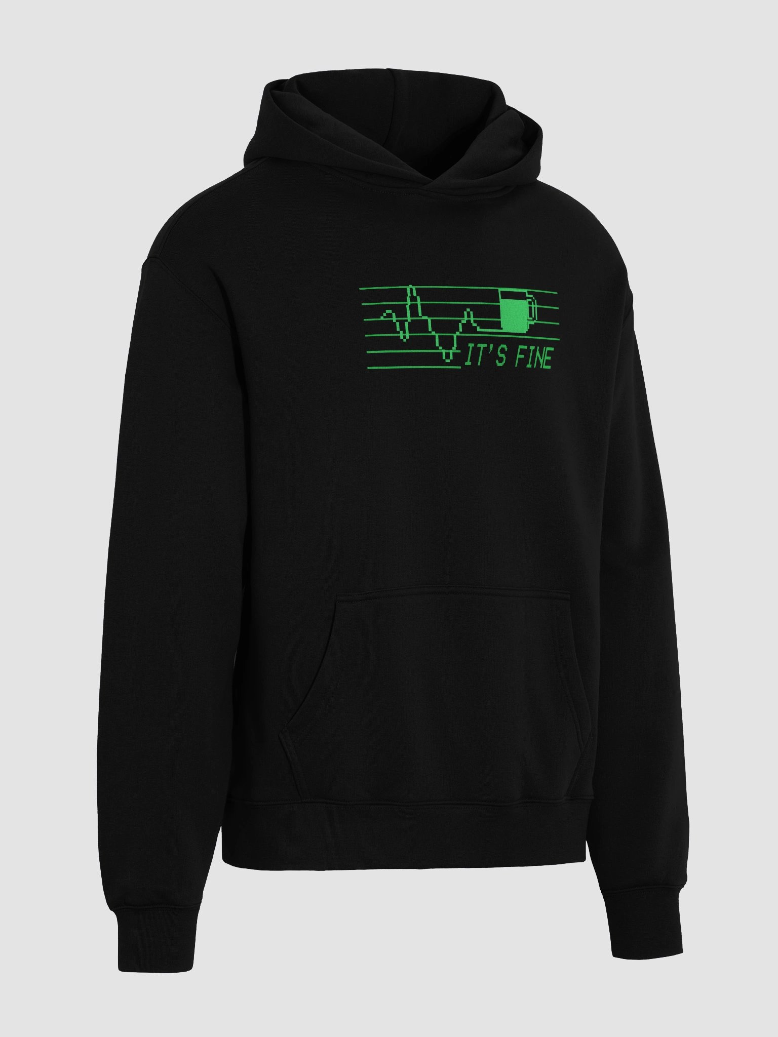 Heartbeat Coffee "It's Fine" Oversized Hoodie product image (4)