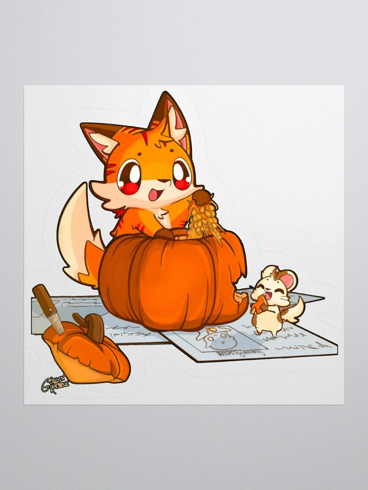 🦊Tots and Mitt🐹Pumpkin Carving! 🎃Sticker product image (1)