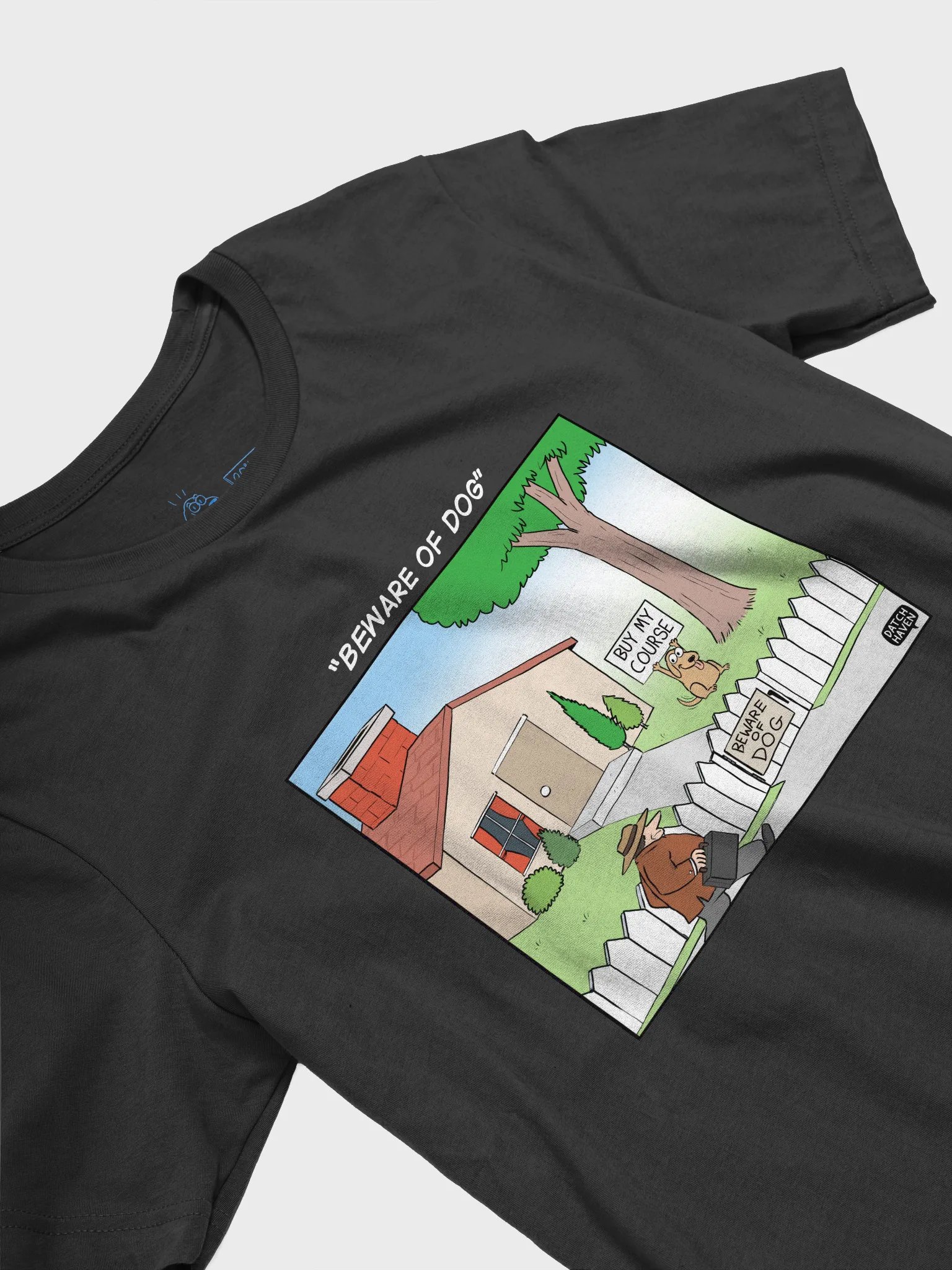 "Beware of dog" soft t-shirt product image (3)