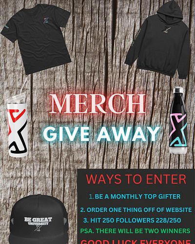 PSA. HERE IS THE WAYS TO ENTER INTO THE GIVE AWAY THE TOP GIFTERS WILL BE THERE OWN GIVEAWAY!!!! GOALS AND OREDRS WILL BE COM...