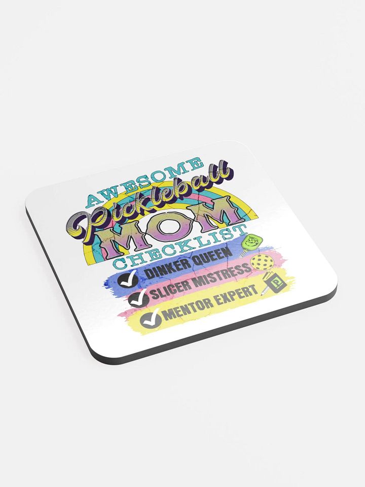 Mom Checklist Pickleball Cork Coaster product image (2)