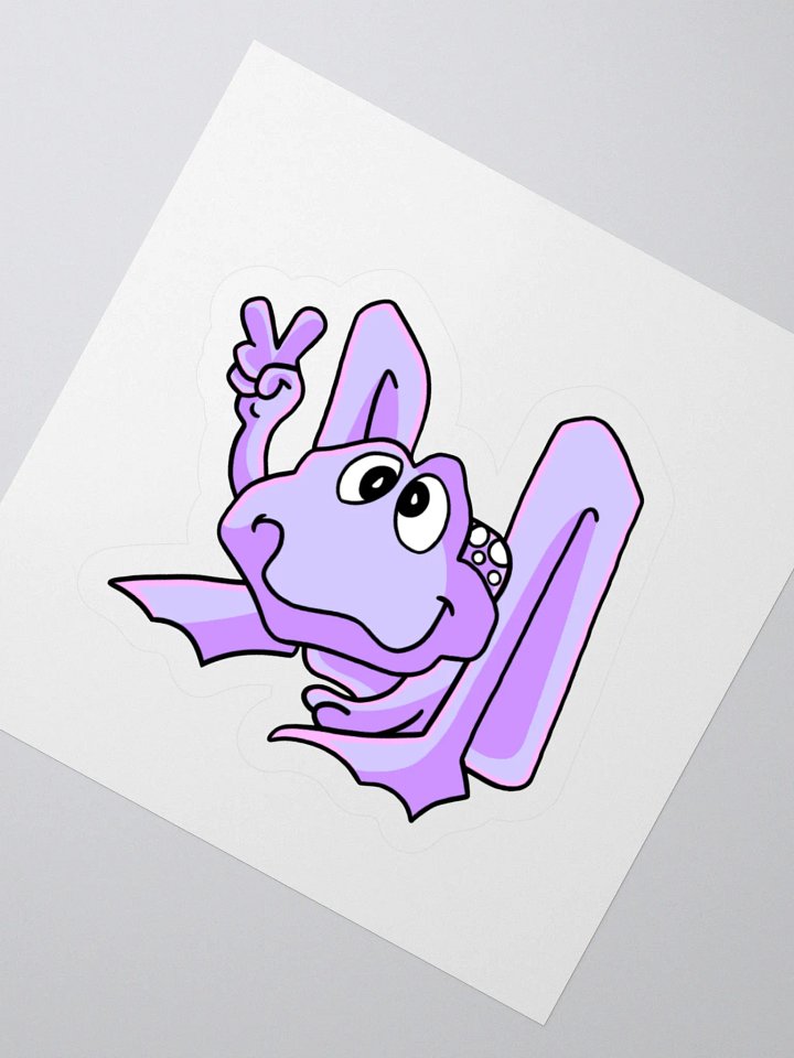 Peace frog purple sticker product image (2)