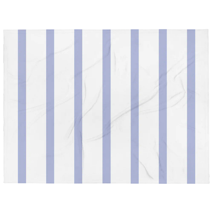 HAMPTONS CHIC - CLASSIC SIMPLE BLUE STRIPED PLUSH BLANKET product image (1)