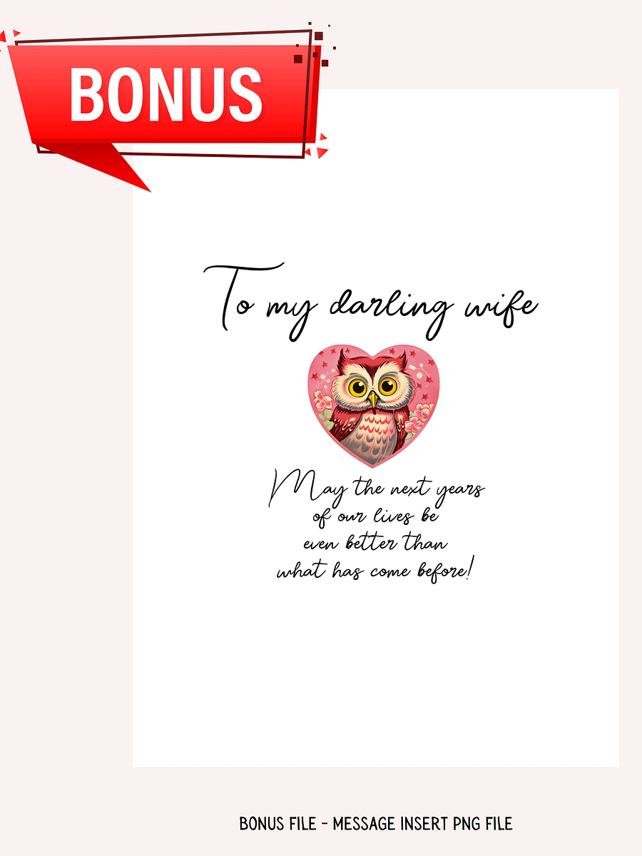 Owl Always Love You for Anniversary or Valentine Card product image (5)