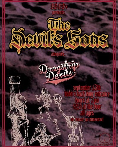This Friday at @bbdbs_beckysbackdoorbeans we're back with @thedevilssons for more loud music and shenanigans!  You can also c...