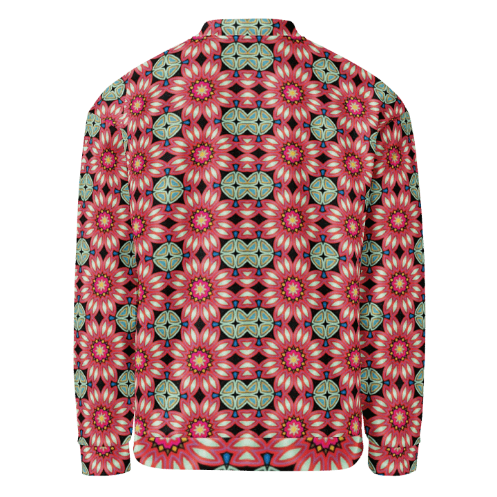 Fractal Batik Maroon Bomber Jacket product image (2)