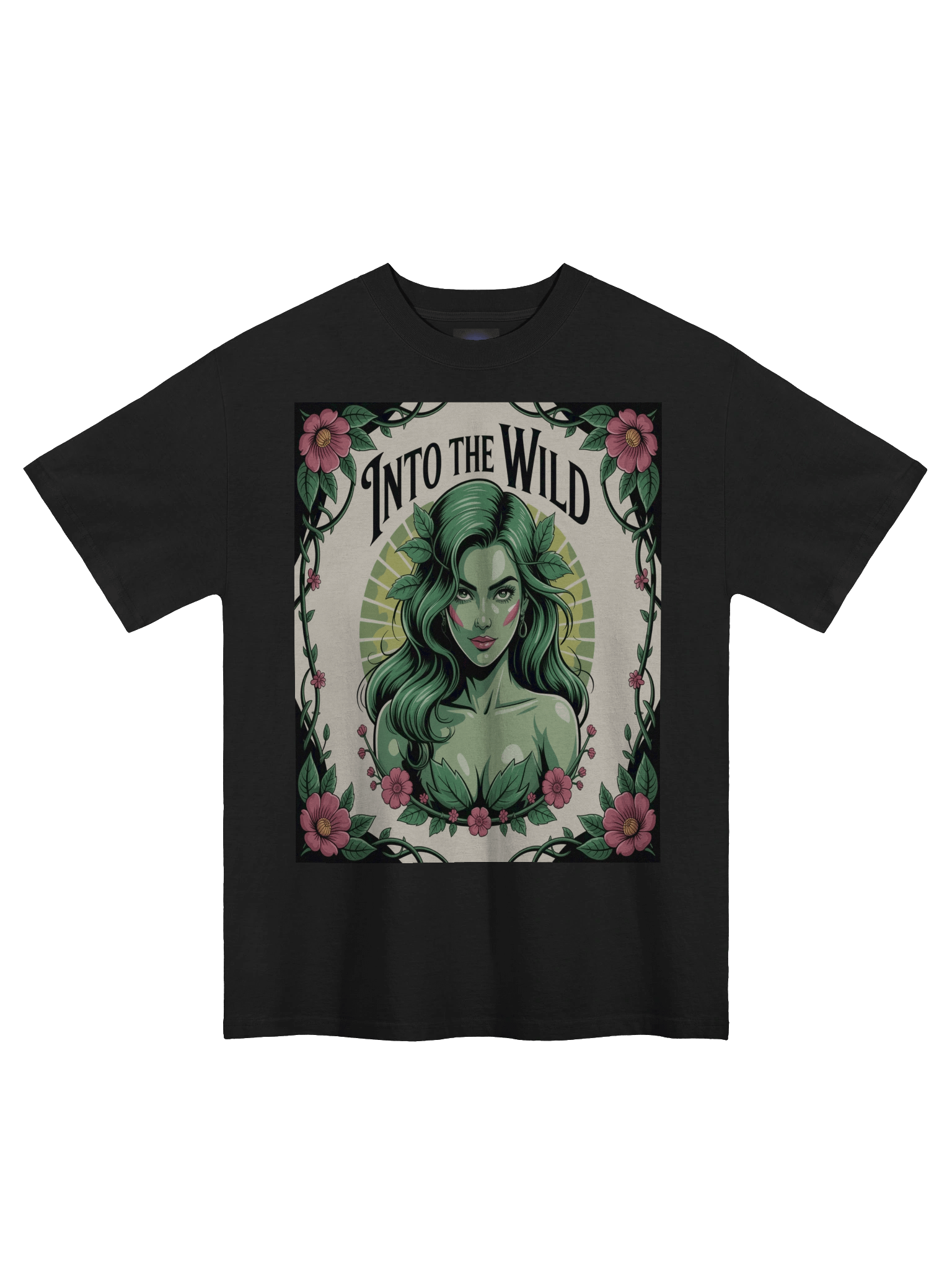 Into the Wild: Poison Ivy Enchanted Bloom Oversized Faded Unisex T-Shirt product image (3)