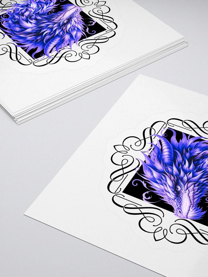 Amethyst Dragon Kiss Cut Sticker product image (2)