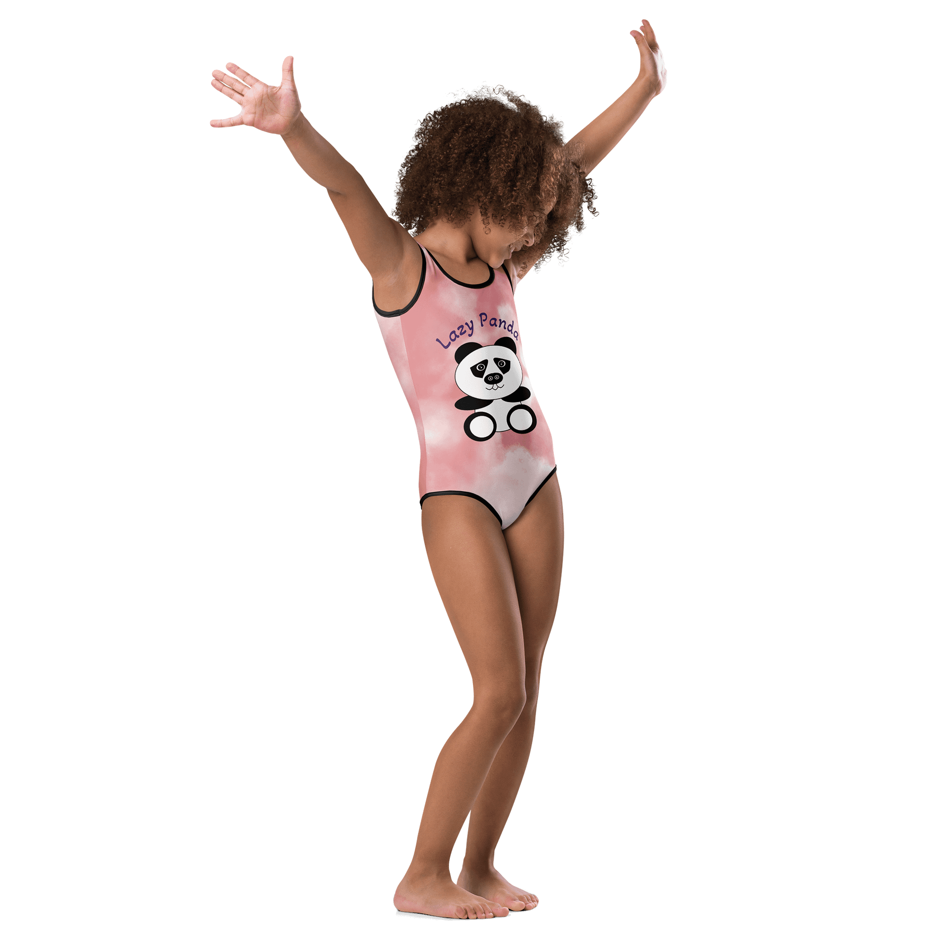 Cozy Clouds Lazy Panda Kids Swimsuit product image (1)