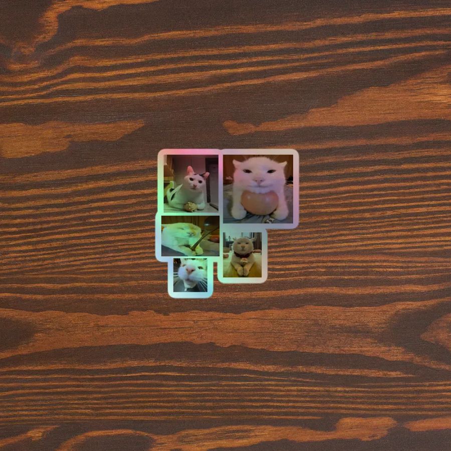 Whimsical Cat Holographic Sticker Sheet product image (5)