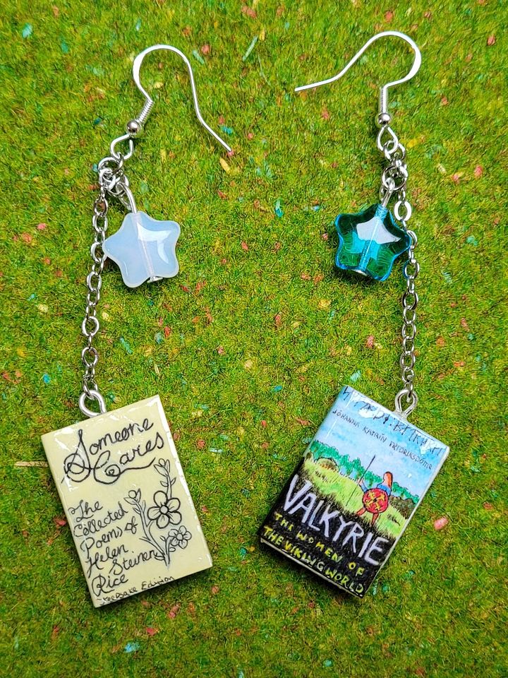Book Earrings - choose your own design! product image (2)