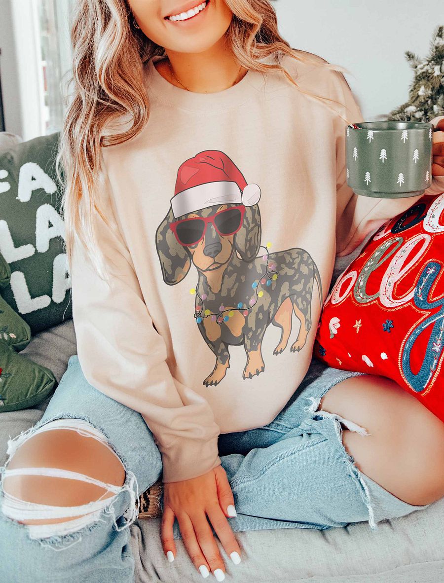 Funny Dachshund(Dapple) Christmas Sweatshirt (2022 Collection) product image (20)