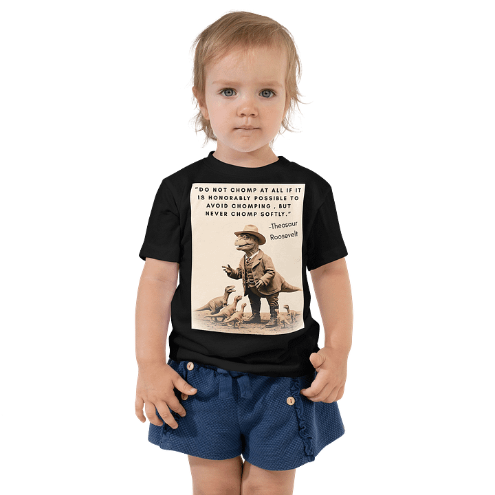 Theosaur Roosevelt - Never Chomp Softly Funny Historical Dino Shirt product image (1)