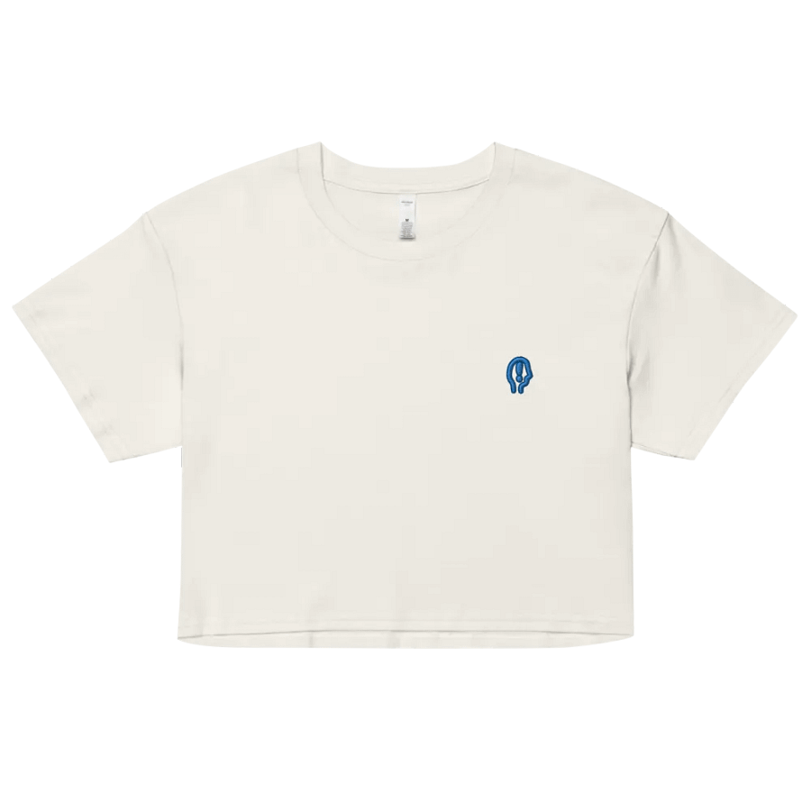 EXCLAIMING MENTALLY (L.C., lake) embroidered cotton crop top product image (2)