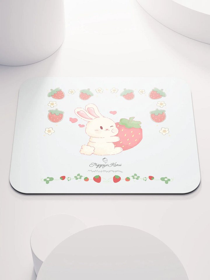 Strawberry Bunny Mouse Pad product image (1)