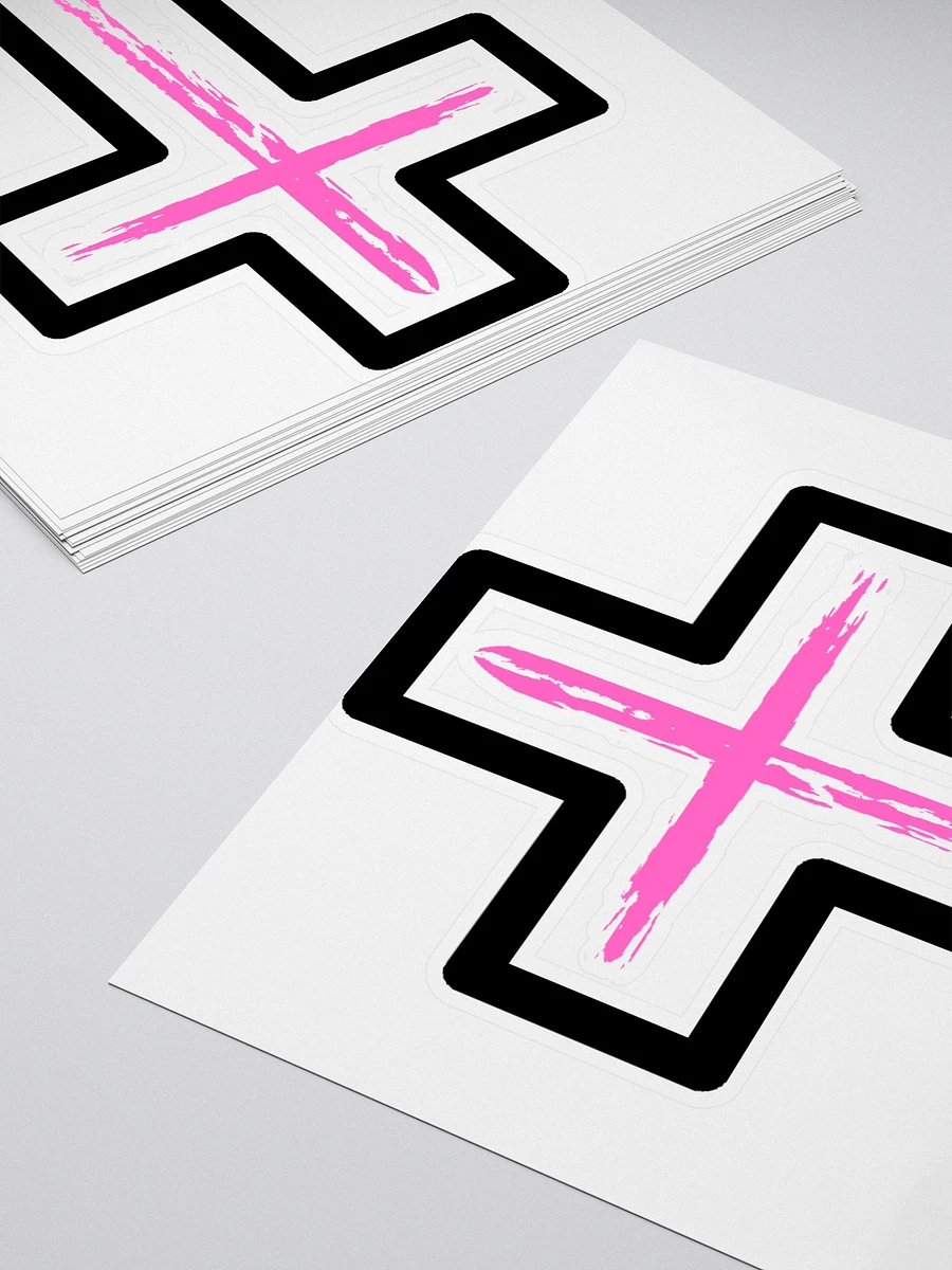 Pink Cross With Boarder Sticker product image (4)