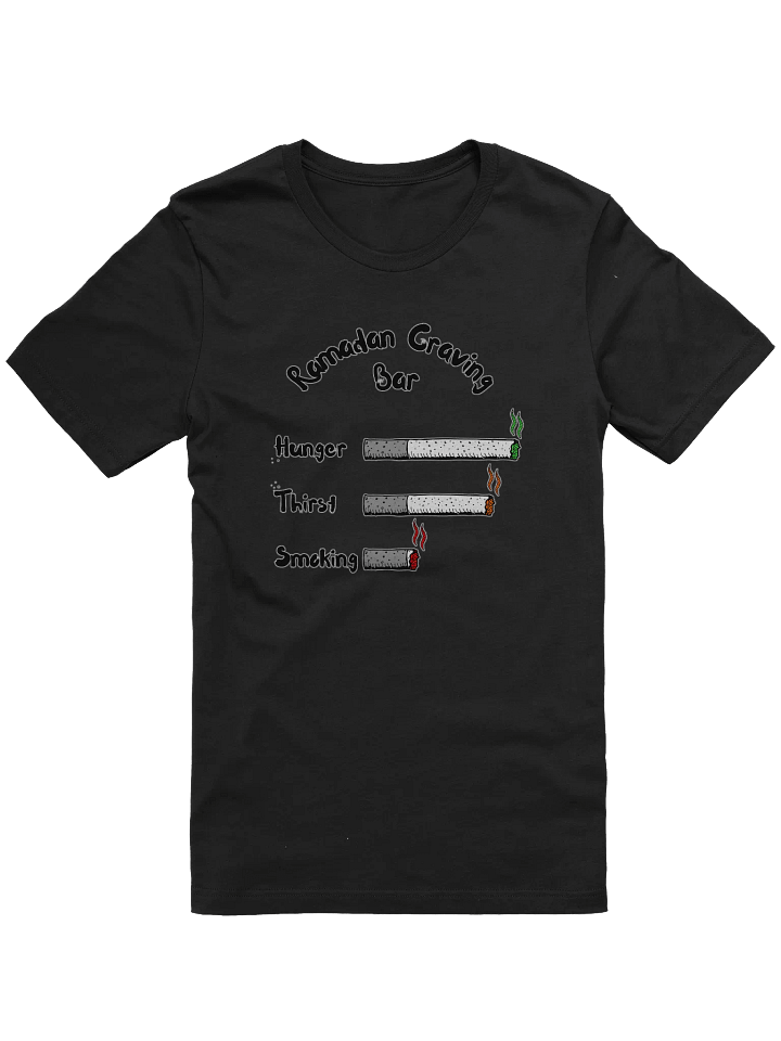 Ramadan Craving Bar Unisex Tee, Fasting & Smoking Status T-Shirt, Funny Islamic Religious Humor, Muslim Gift, Conversation Starter Shirt, product image (1)