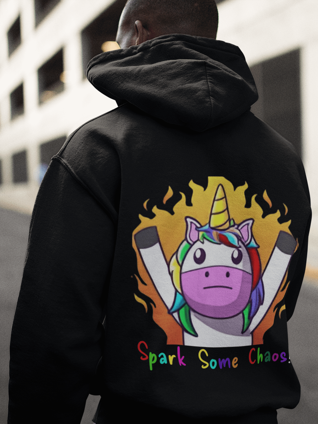 Spark Some Chaos Hoodie - Oversized Cobalt/Black product image (2)