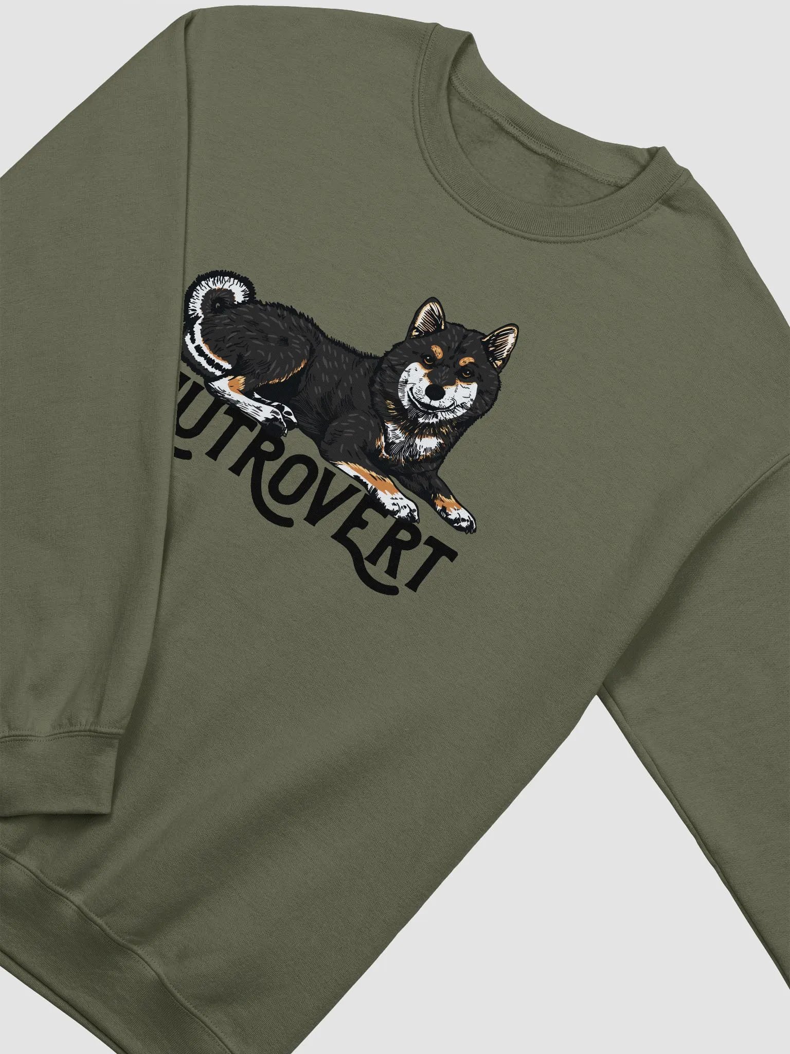 Inutrovert Sweatshirt of a Shiba Inu(Tricolor) | Funny Shirt for Shiba Inu Paw-rents product image (16)