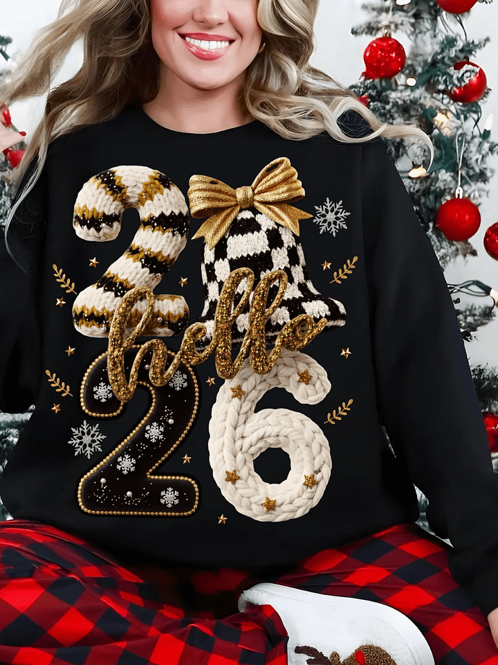 Knitted Hello Bell Crewneck Sweatshirt product image (5)