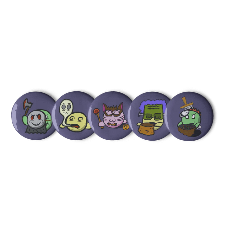 Dango Spooky Set - Pin Buttons product image (2)