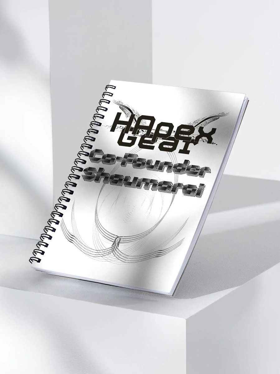 Spiral Notebook - Co Founder Shaumarai - Black HApex Gear Black Logo product image (3)